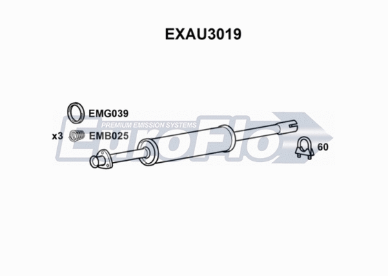 Centre Muffler (EXAU3019)