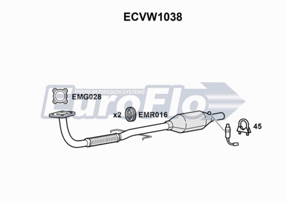 Catalytic Converter (ECVW1038)