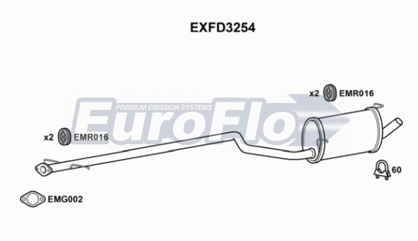 Centre Muffler (EXFD3254)