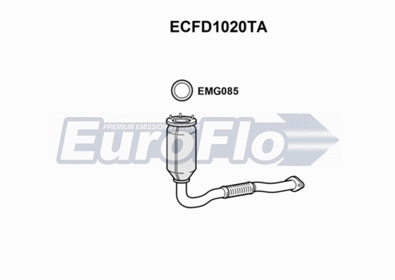 Catalytic Converter (ECFD1020TA)