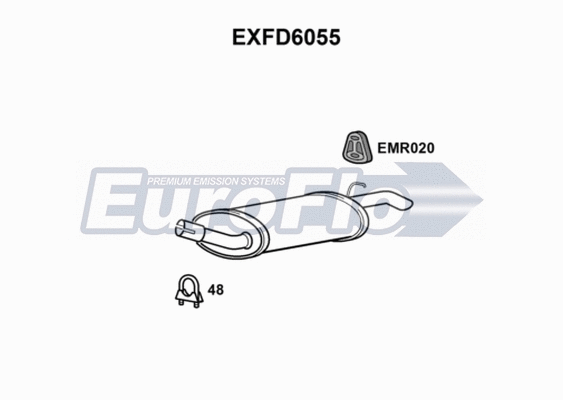 Rear Muffler (EXFD6055)
