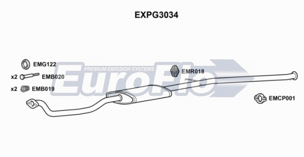 Centre Muffler (EXPG3034)