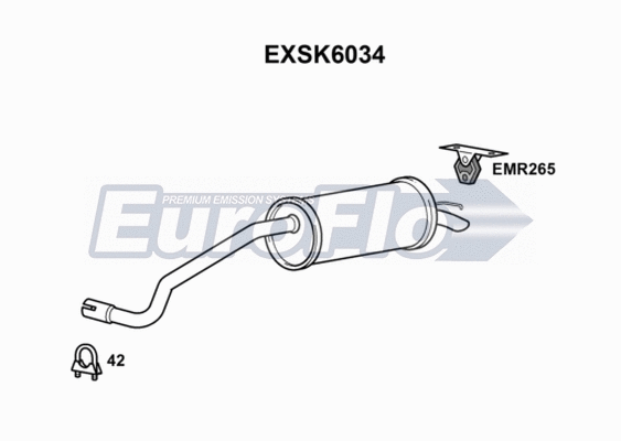 Rear Muffler (EXSK6034)