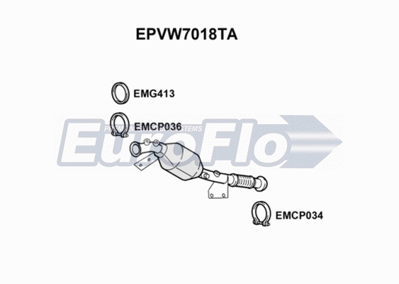 Soot/Particulate Filter, exhaust system (EPVW7018TA)