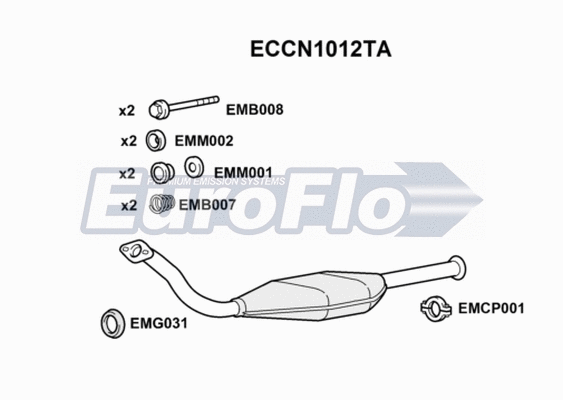 Catalytic Converter (ECCN1012TA)