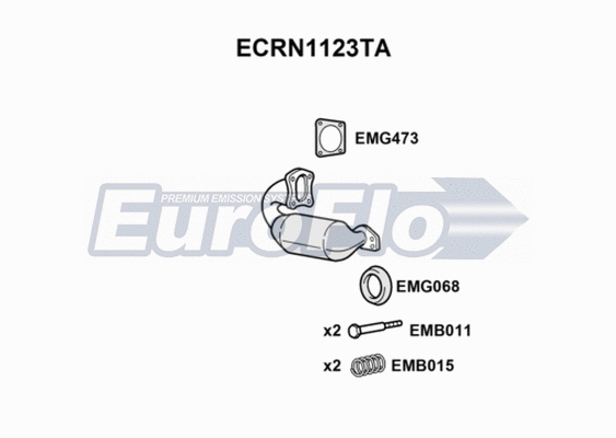 Catalytic Converter (ECRN1123TA)