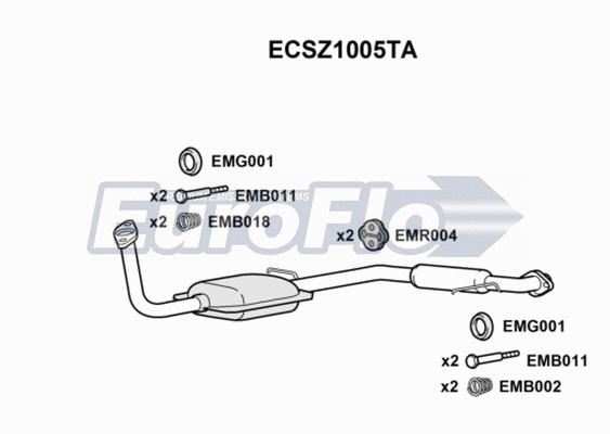 Catalytic Converter (ECSZ1005TA)