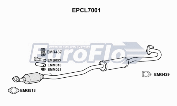 Soot/Particulate Filter, exhaust system (EPCL7001)