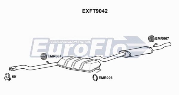 Centre/Rear Muffler (EXFT9042)