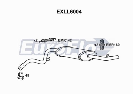 Rear Muffler (EXLL6004)