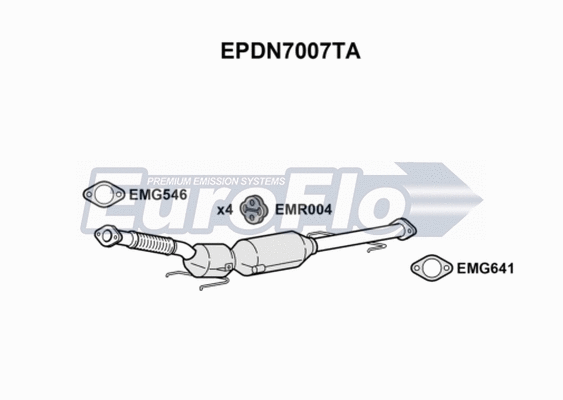 Soot/Particulate Filter, exhaust system (EPDN7007TA)