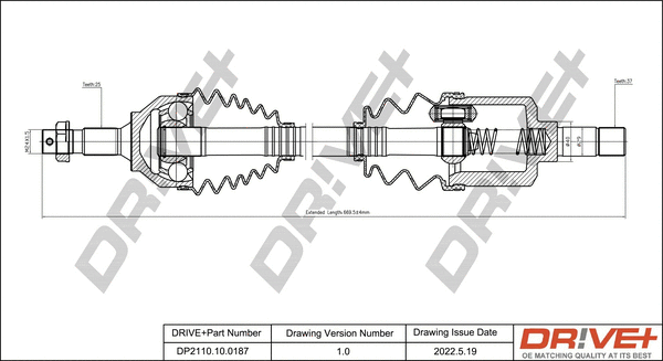Drive Shaft (DP2110.10.0187)
