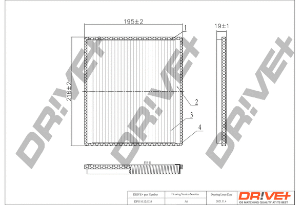 Filter, cabin air (DP1110.12.0033)