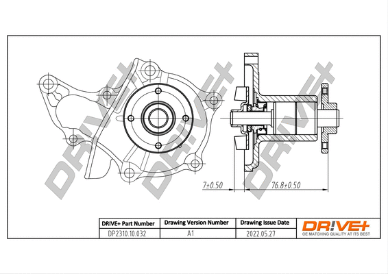 Water Pump, engine cooling (DP2310.10.032)