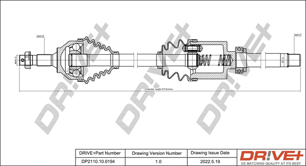 Drive Shaft (DP2110.10.0194)