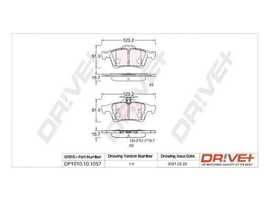 Brake Pad Set, disc brake (DP1010.10.1057)