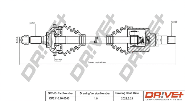 Drive Shaft (DP2110.10.0540)