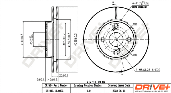 Brake Disc (DP1010.11.0803)