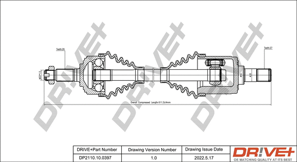 Drive Shaft (DP2110.10.0397)