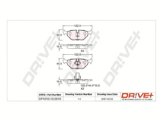 Brake Pad Set, disc brake (DP1010.10.0810)