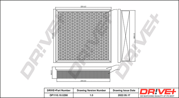 Air Filter (DP1110.10.0290)