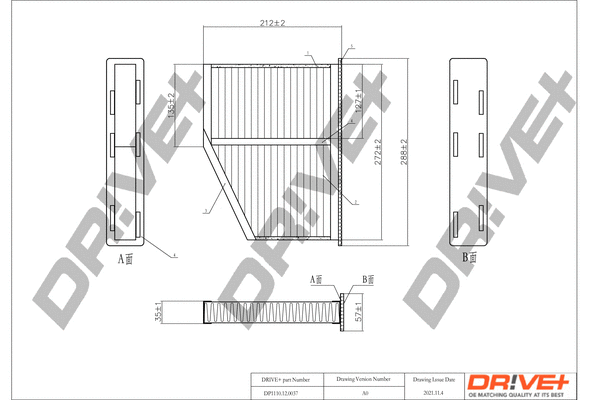 Filter, cabin air (DP1110.12.0037)
