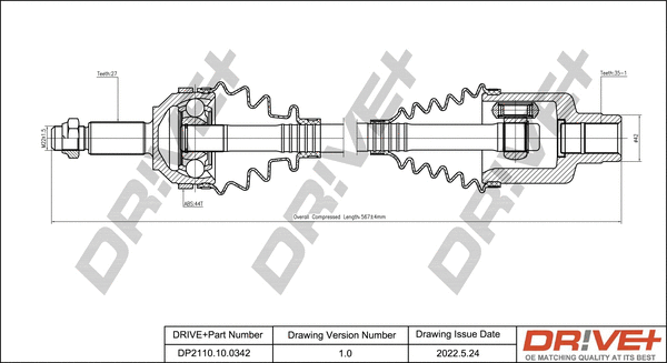 Drive Shaft (DP2110.10.0342)