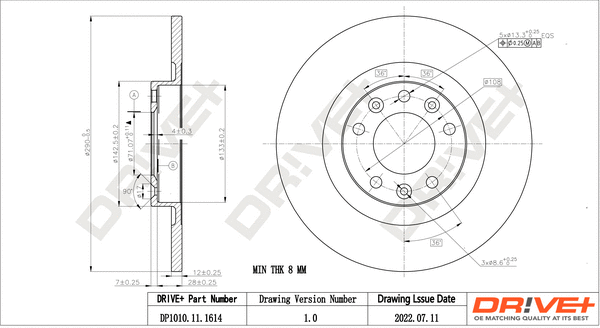 Brake Disc (DP1010.11.1614)