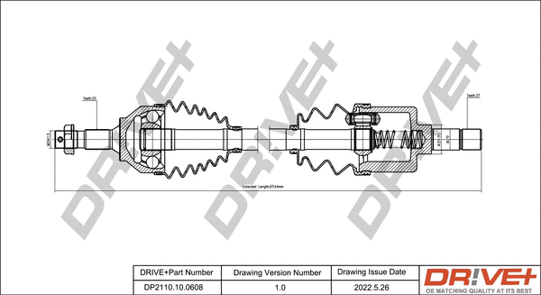 Drive Shaft (DP2110.10.0608)