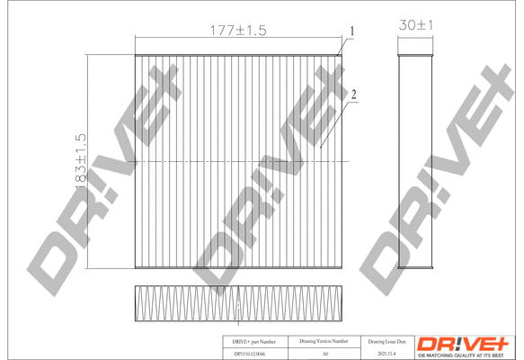 Filter, cabin air (DP1110.12.0046)