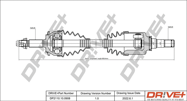 Drive Shaft (DP2110.10.0908)