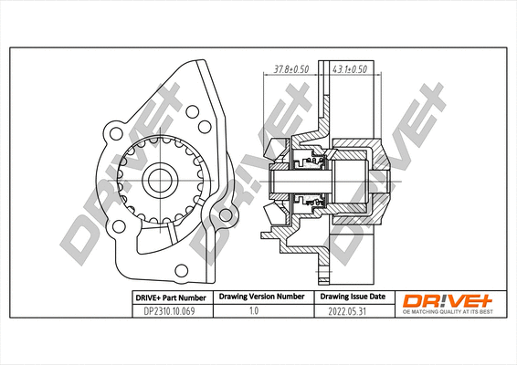 Water Pump, engine cooling (DP2310.10.069)