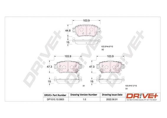 Brake Pad Set, disc brake (DP1010.10.0803)
