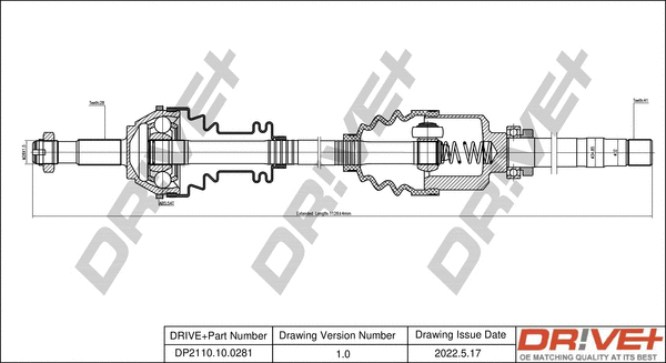 Drive Shaft (DP2110.10.0281)