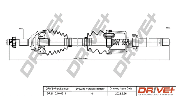 Drive Shaft (DP2110.10.0611)