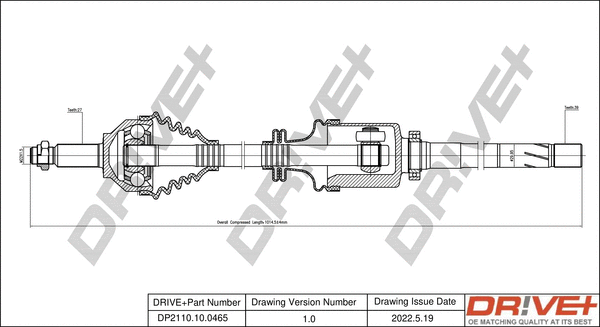 Drive Shaft (DP2110.10.0465)