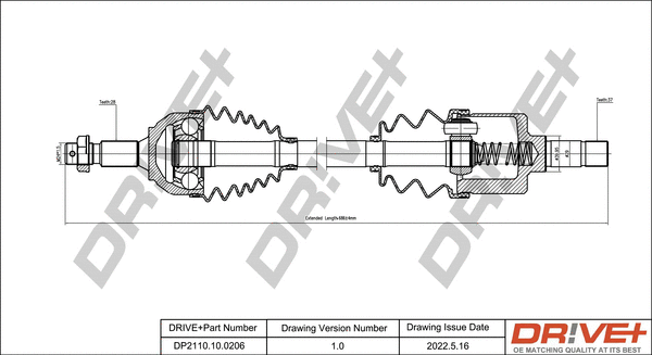 Drive Shaft (DP2110.10.0206)