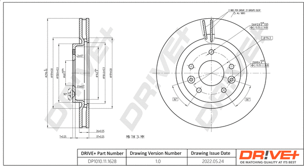 Brake Disc (DP1010.11.1628)