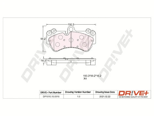 Brake Pad Set, disc brake (DP1010.10.0918)