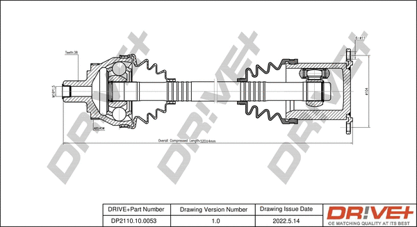 Drive Shaft (DP2110.10.0053)