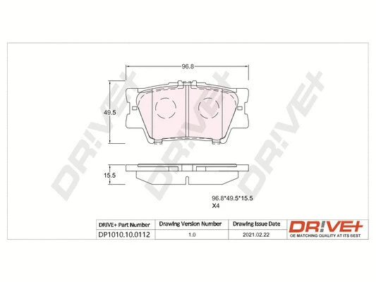 Brake Pad Set, disc brake (DP1010.10.0112)