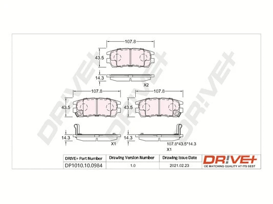 Brake Pad Set, disc brake (DP1010.10.0984)
