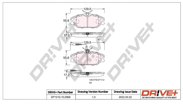 Brake Pad Set, disc brake (DP1010.10.0968)