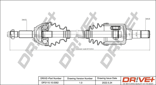 Drive Shaft (DP2110.10.0362)