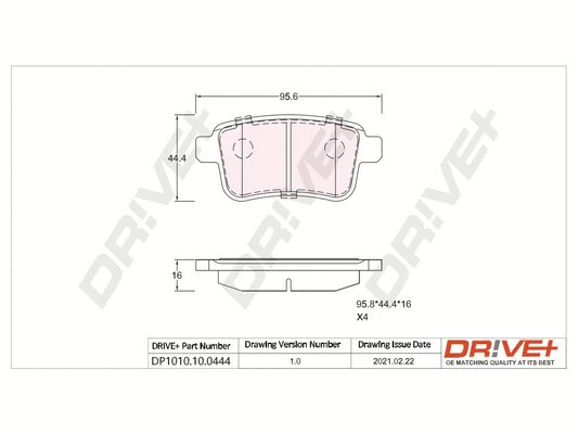Brake Pad Set, disc brake (DP1010.10.0444)