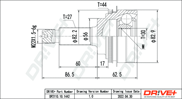 Joint Kit, drive shaft (DP2110.10.1442)