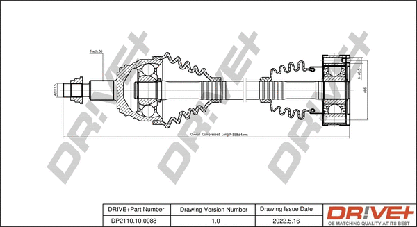 Drive Shaft (DP2110.10.0088)