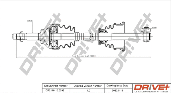 Drive Shaft (DP2110.10.0298)