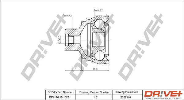 Joint Kit, drive shaft (DP2110.10.1523)