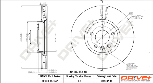 Brake Disc (DP1010.11.1547)